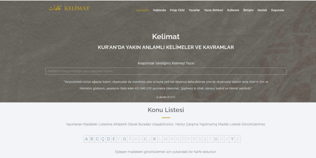 Sakarya Üniversitesinden Kur'an Sözlüğü: Kelimat